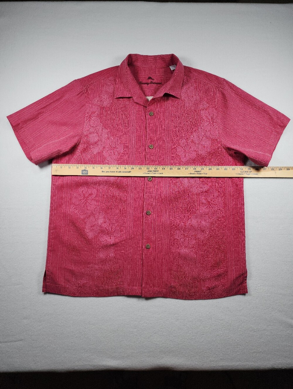Tommy Bahama 100% Silk Hawaiian Aloha Camp Shirt Pink Floral XL - Picture 4 of 10